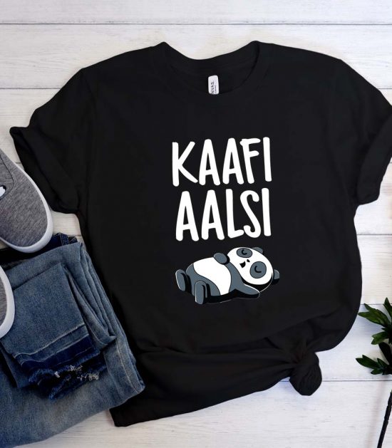 kaafi Aalsi Panda Cool Trending T-Shirt