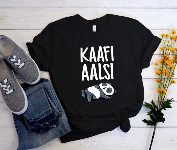 kaafi Aalsi Panda Cool Trending T-Shirt