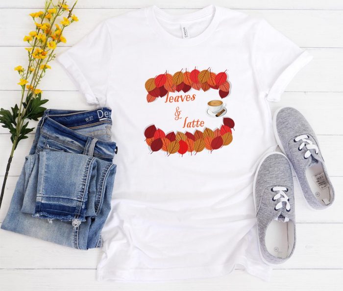 leaves and lattes Cool Graphoc Funny Trending T-Shirt