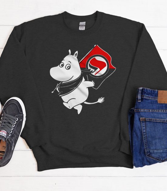 Antifa Moomin Anti Fascist Cool Trending Sweatshirt