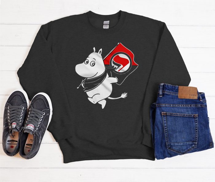 Antifa Moomin Anti Fascist Cool Trending Sweatshirt