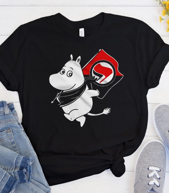 Antifa Moomin Anti-Fascist Cool Trending T Shirt