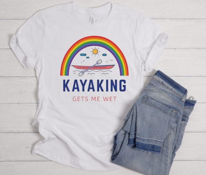 Funny Kayak - kayaking gets me wet Cool Trending T Shirt