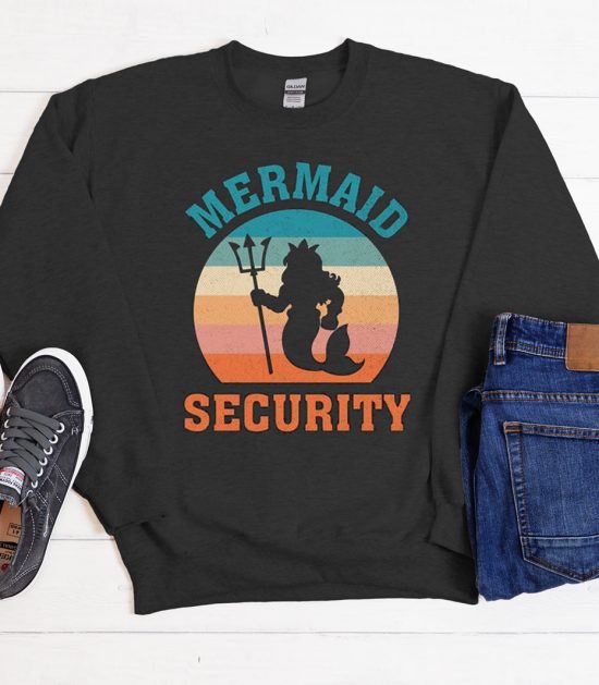 Mermaid Security Vintage Retro Cool Trending Sweatshirt