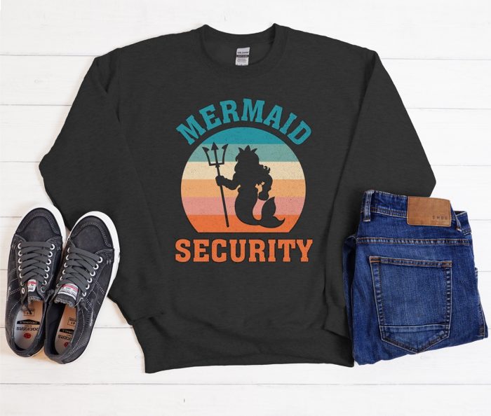 Mermaid Security Vintage Retro Cool Trending Sweatshirt