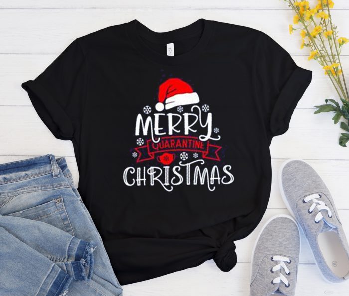 Merry Quarantine Christmas Cool Trending T Shirt