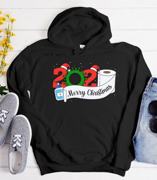 Quarantine Christmas 2020 Toilet paper Corona Virus Cool Trending Hoodie