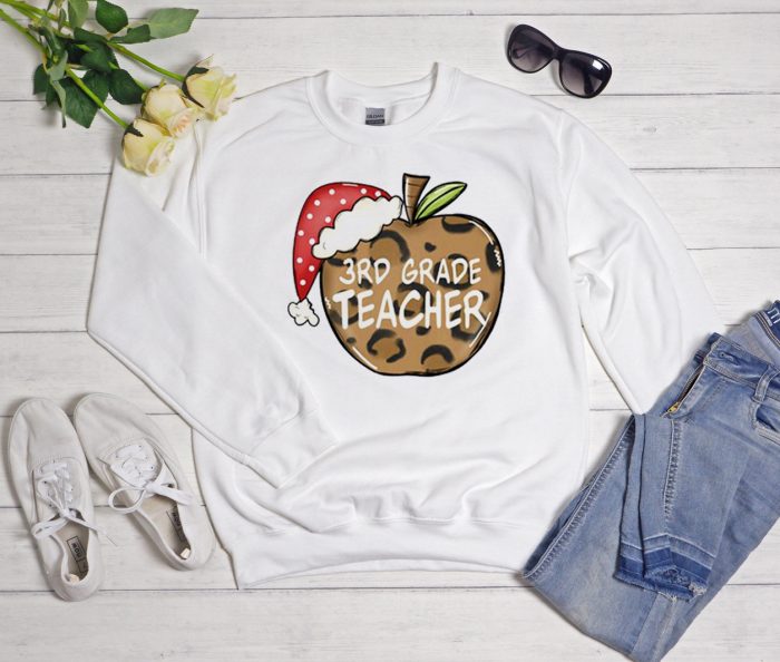 Santa Apple LeopardSanta Apple Leopard Cool Trending Sweatshirt