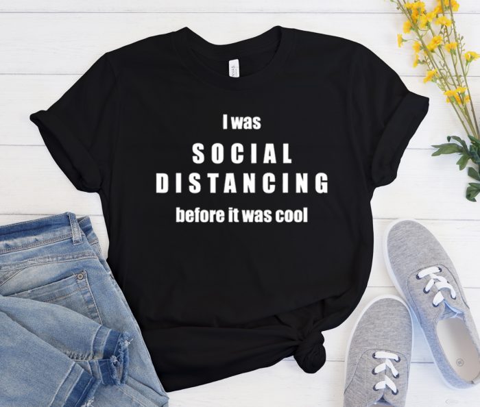 Social Distancing Back Off Germ Introvert Cool Trending T Shirt