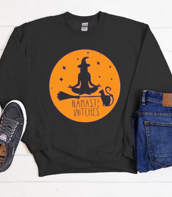 Witch Namaste Halloween Cool Trending Sweatshirt