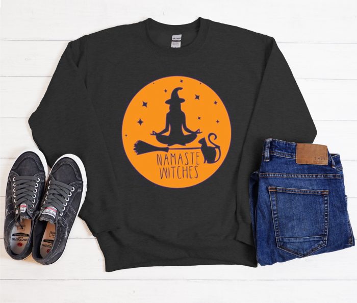 Witch Namaste Halloween Cool Trending Sweatshirt