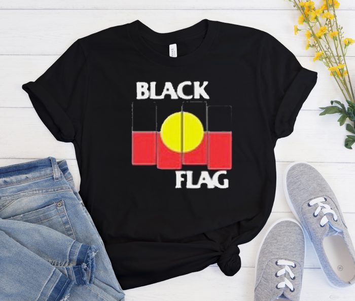 Black Flag X Aboriginal Flag Cool Trending T Shirt