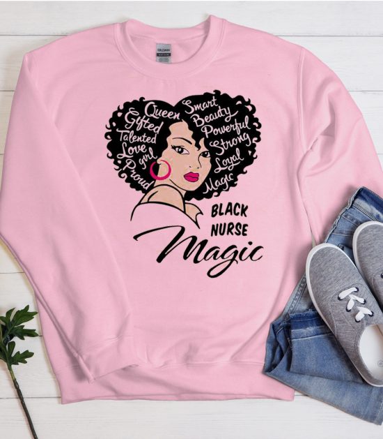 Black Nurse Magic Cool Trending graphic Sweatshirt