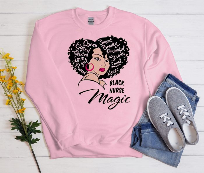 Black Nurse Magic Cool Trending graphic Sweatshirt