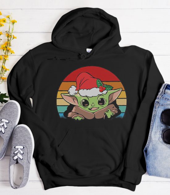 Christmas Baby Yoda Cute Cool Trending Hoodie