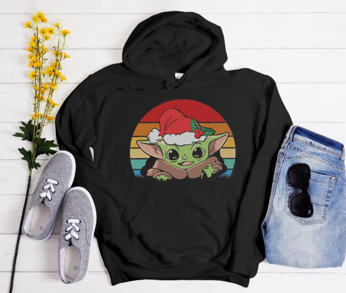 Christmas Baby Yoda Cute Cool Trending Hoodie