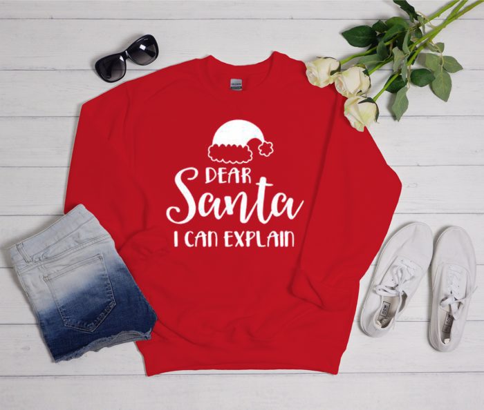 Dear Santa I Can Explain Christmas Cool Trending Sweatshirt