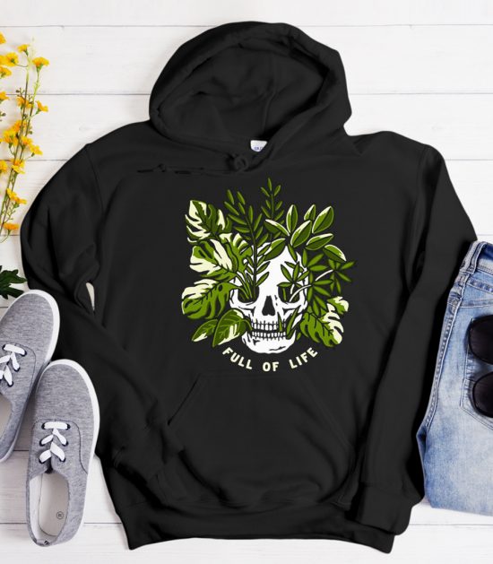 Full Of Life Skull Cool Trending graphic Hoodie