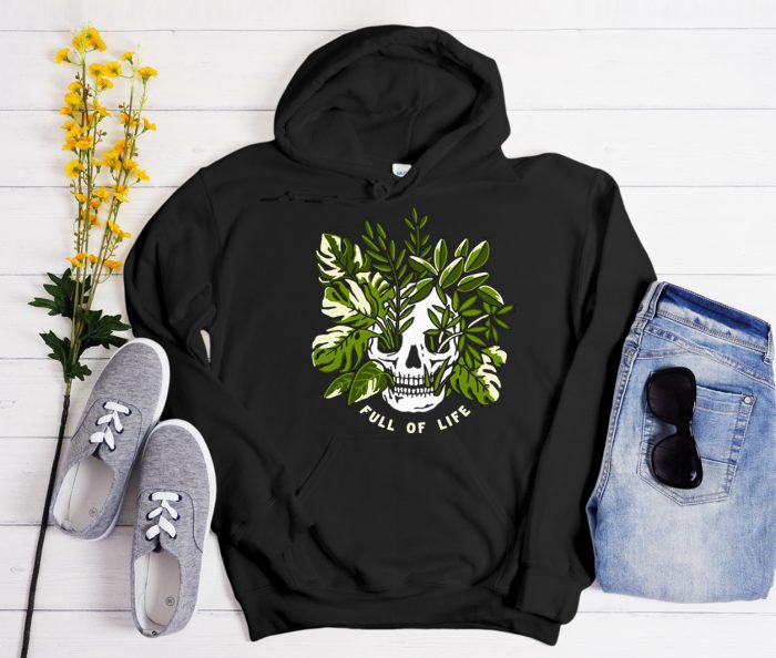 Full Of Life Skull Cool Trending graphic Hoodie