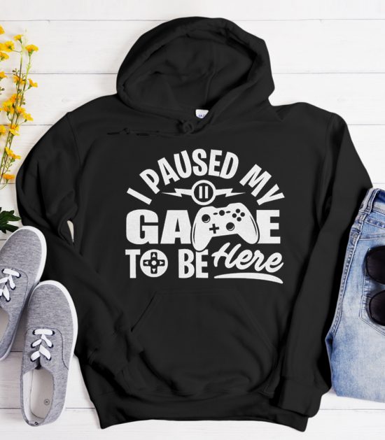 Gamer - I Paused My Game Cool Trending graphic Hoodie