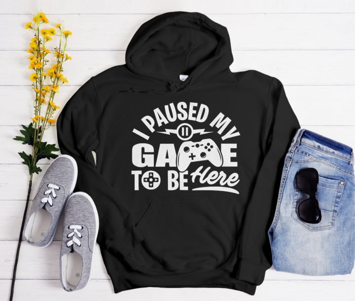 Gamer - I Paused My Game Cool Trending graphic Hoodie