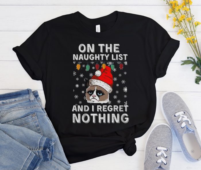 Grumpy Cat Funny Christmas Cool Trending graphic T Shirt