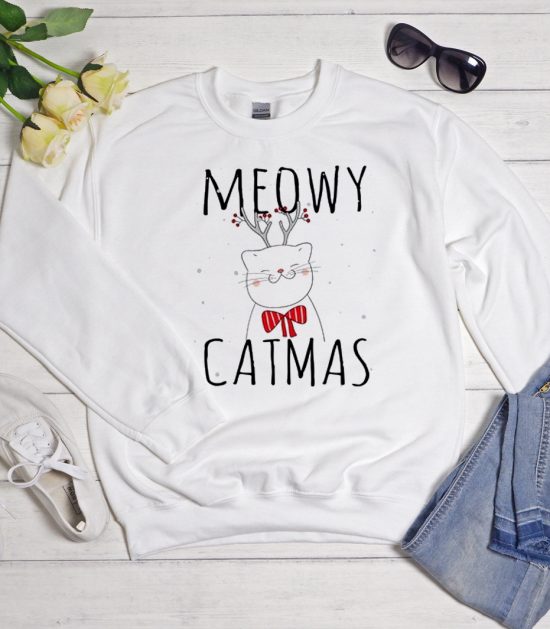 MEOWY CATMAS Ugly Christmas Cool Trending Sweatshirt