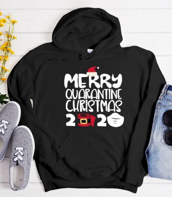 Merry Quarantine Christmas 2020 Cool Trending Hoodie