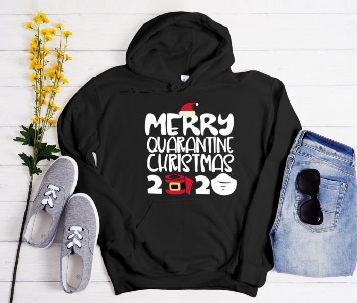 Merry Quarantine Christmas 2020 Cool Trending Hoodie