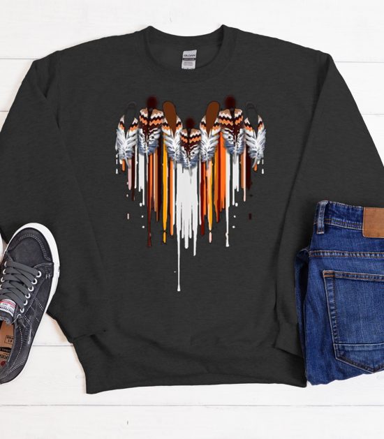 Native American Heart Watercolor Cool Trending Sweatshirt