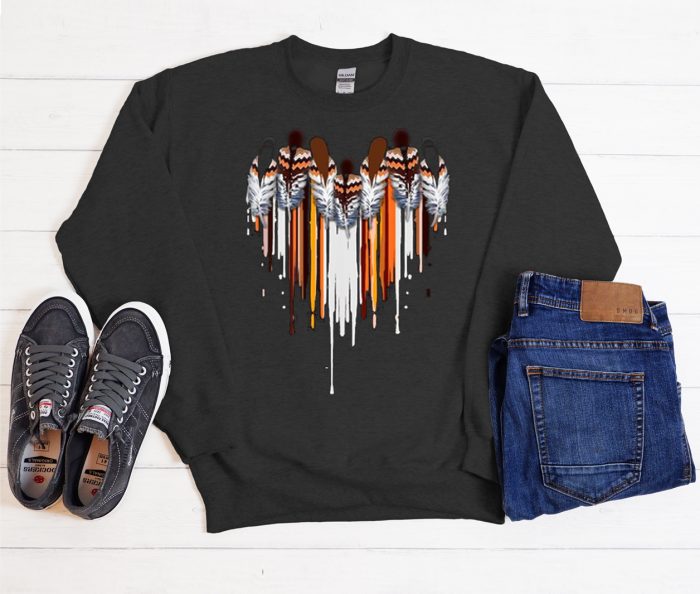 Native American Heart Watercolor Cool Trending Sweatshirt