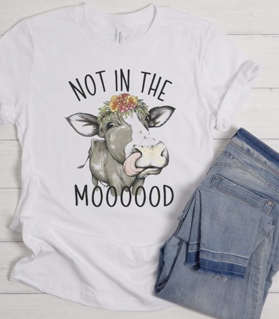 Not In The Moooood Cool Trending T Shirt