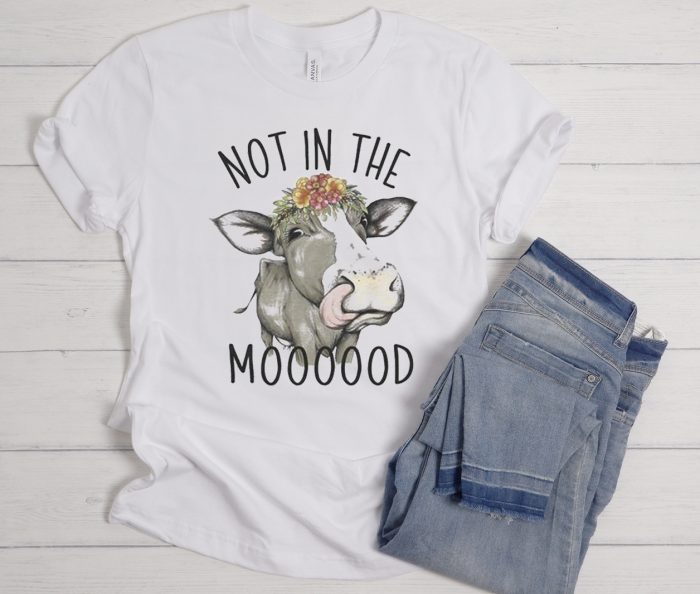 Not In The Moooood Cool Trending T Shirt