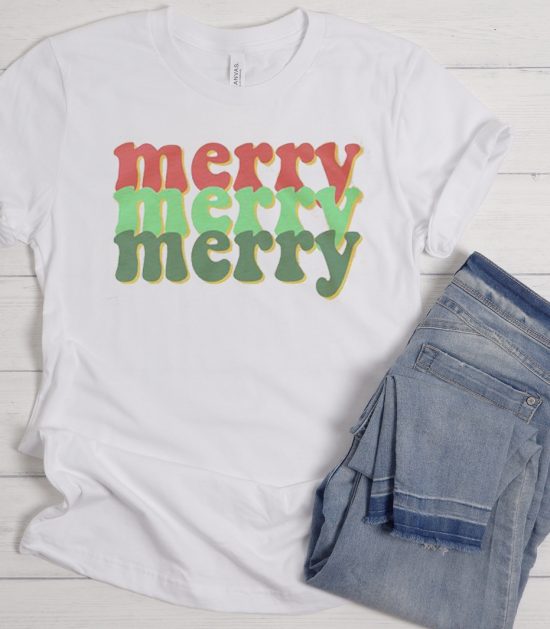 Retro Merry Cool Trending graphic T Shirt