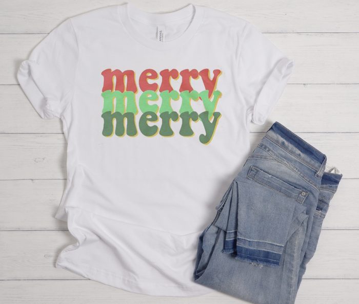 Retro Merry Cool Trending graphic T Shirt