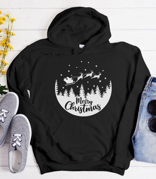 SANTA SLAY FLYING Cool Trending graphic Hoodie