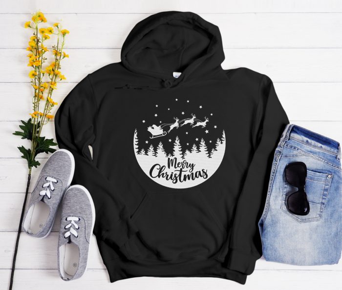 SANTA SLAY FLYING Cool Trending graphic Hoodie