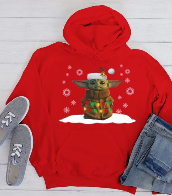 Santa Baby Yoda Cool Trending graphic Hoodie