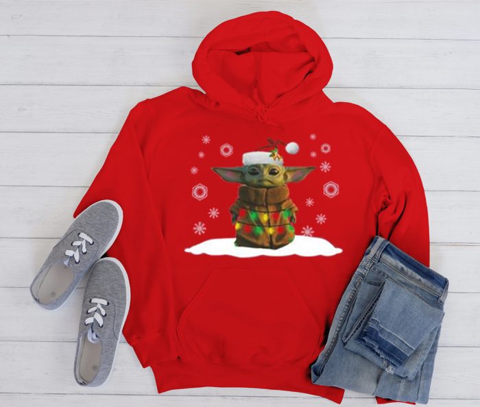 Santa Baby Yoda Cool Trending graphic Hoodie