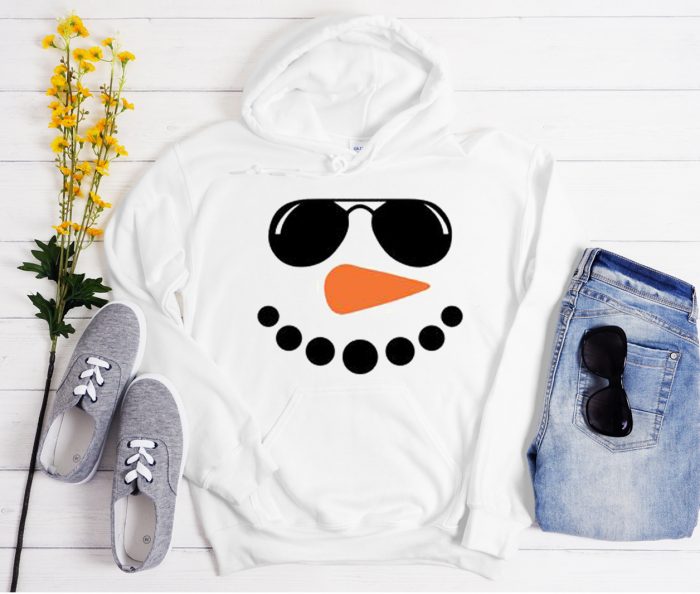 Snowman face Cool Trending graphic Hoodie