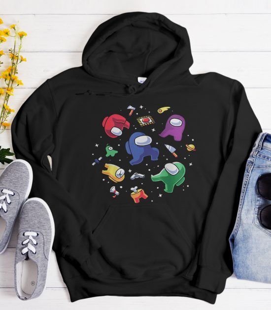 Space Floating Crewmate Impostor Cool Trending graphic Hoodie