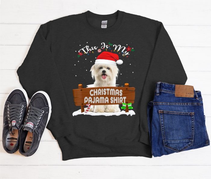 This Is My Christmas Pajama Maltese Dog Cool Trending Sweatshirt