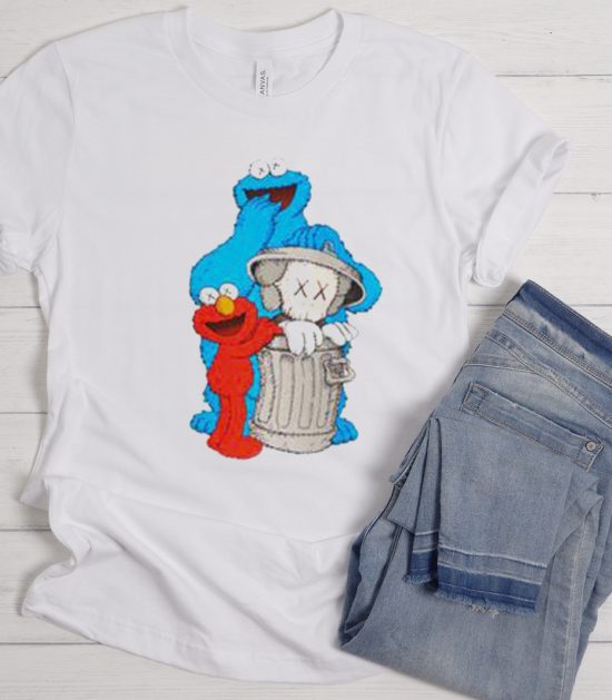 Uniqlo White Kaws X Sesame Street Graphic Cool Trending T Shirt