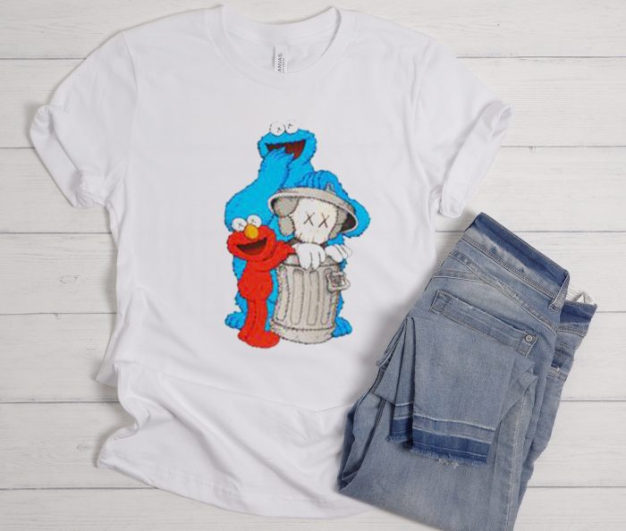 Uniqlo White Kaws X Sesame Street Graphic Cool Trending T Shirt