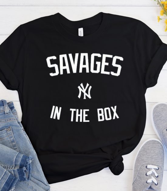 Yankees Savages In The Box Fan Cool Trending T Shirt