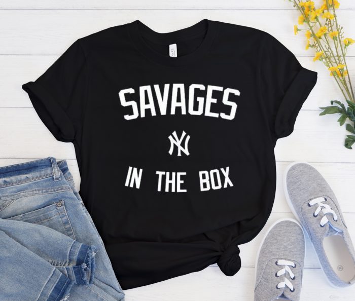 Yankees Savages In The Box Fan Cool Trending T Shirt