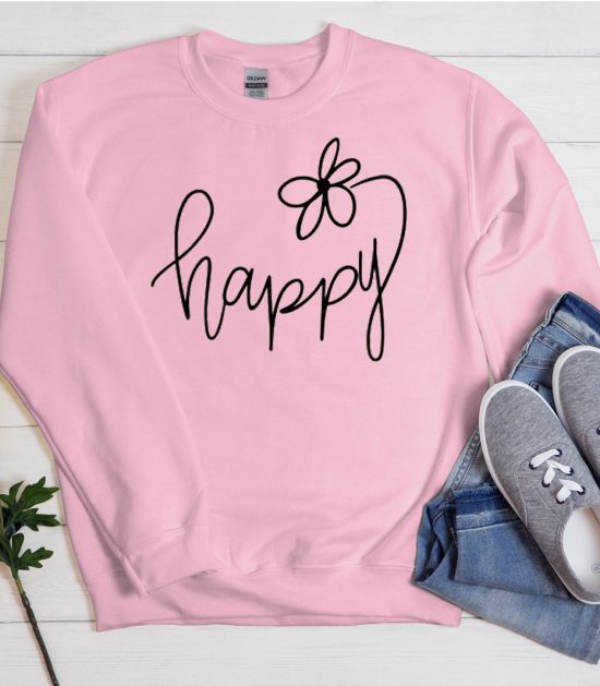 Choose Happy Cool Trending graphic Sweatshirt