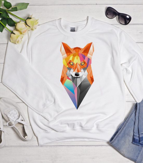 Geometric Fox Cool Trending graphic Sweatshirt