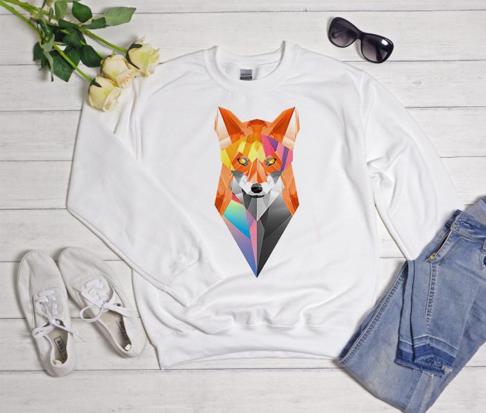 Geometric Fox Cool Trending graphic Sweatshirt