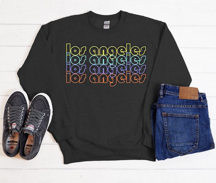 Los Angeles City Neon Lights Cool Trending graphic Sweatshirt